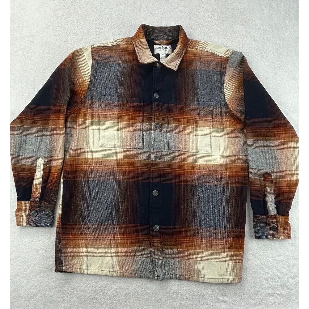 Arizona Jean Co‎ Men M Chore Coat 100% Cotton Multi Color Heavy  Fabric